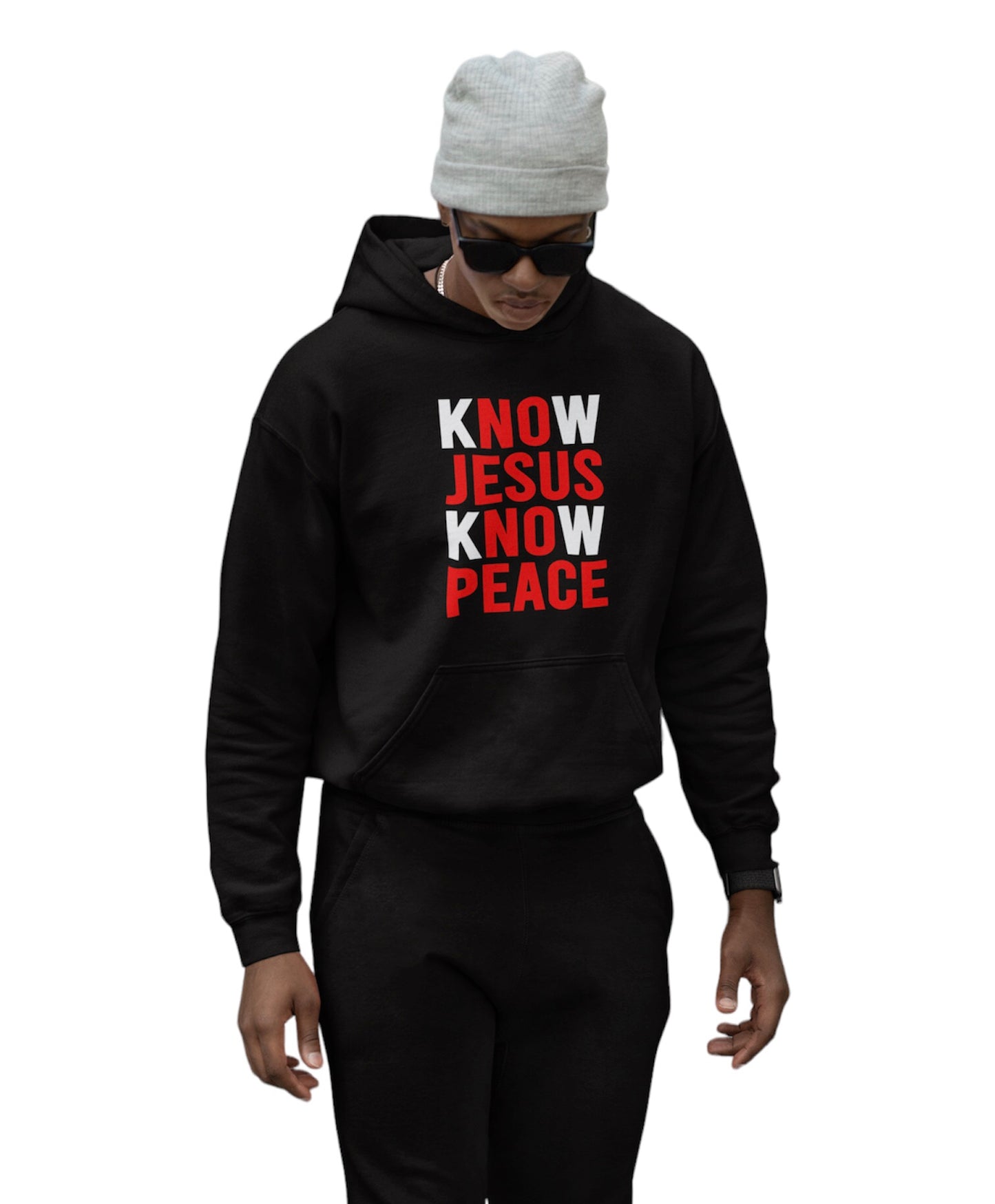 K(No)w Jesus K(No)w Peace Lord of Lords Gray Hoodie