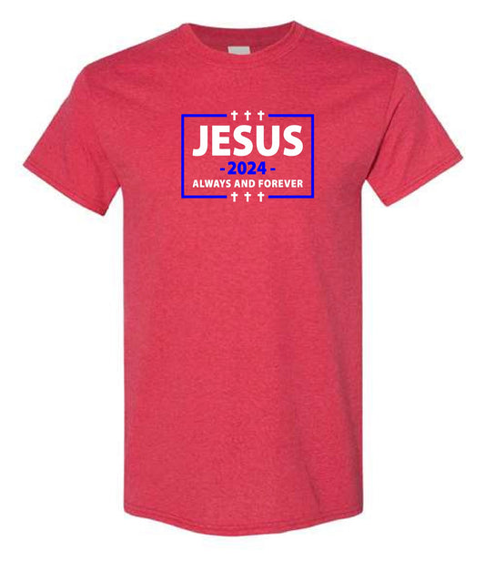 Jesus 2024 Lord Of Lords Heather Red Shirt