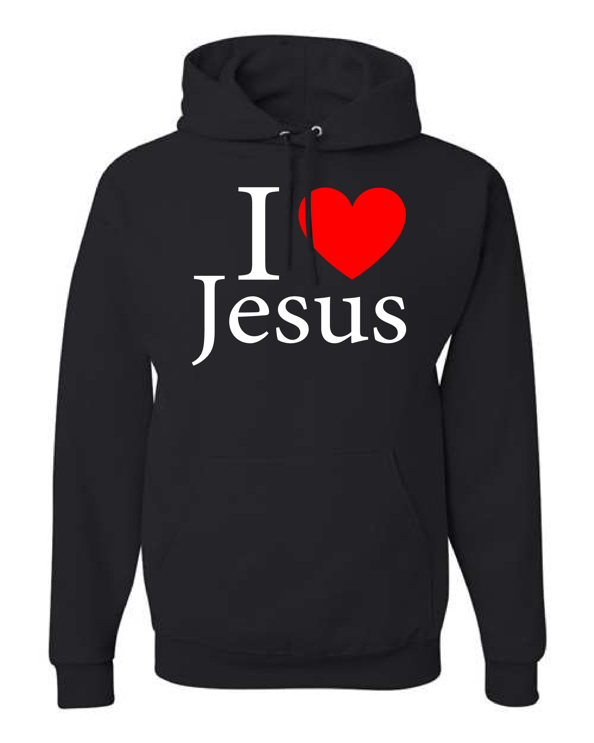 I (Love) Heart Jesus Lord of Lords Black Hoodie