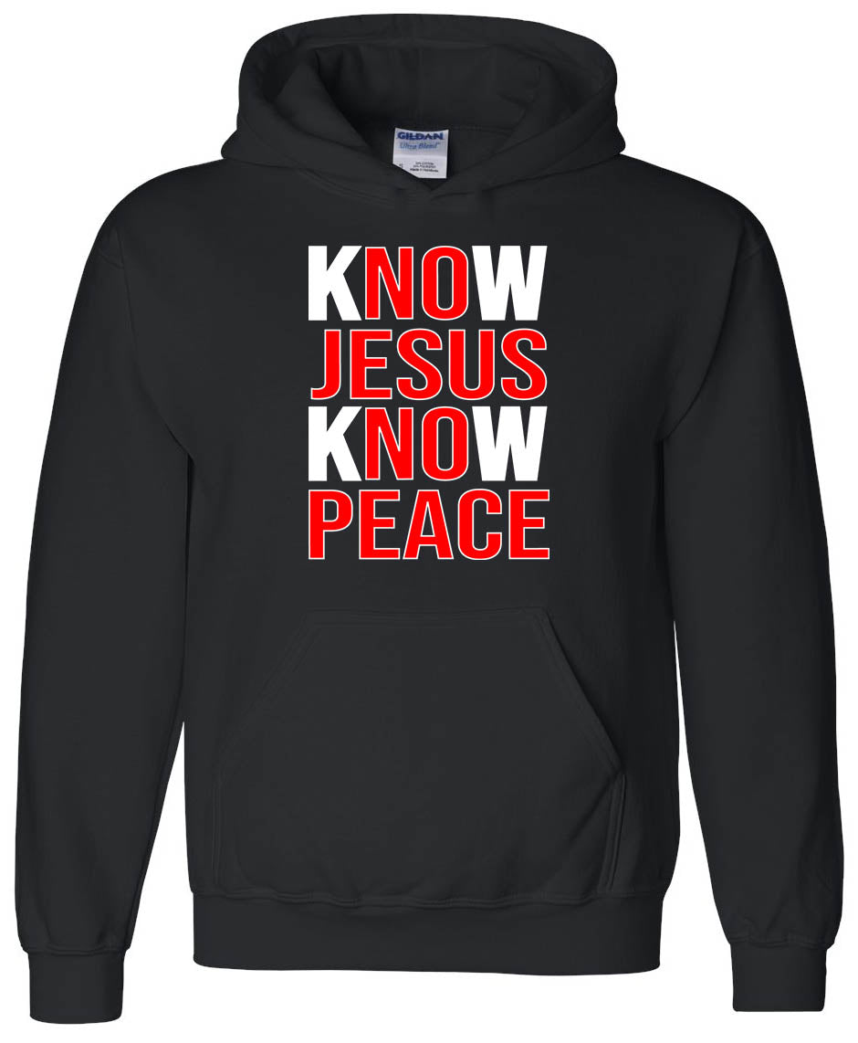 K(No)w Jesus K(No)w Peace Lord of Lords Black Hoodie