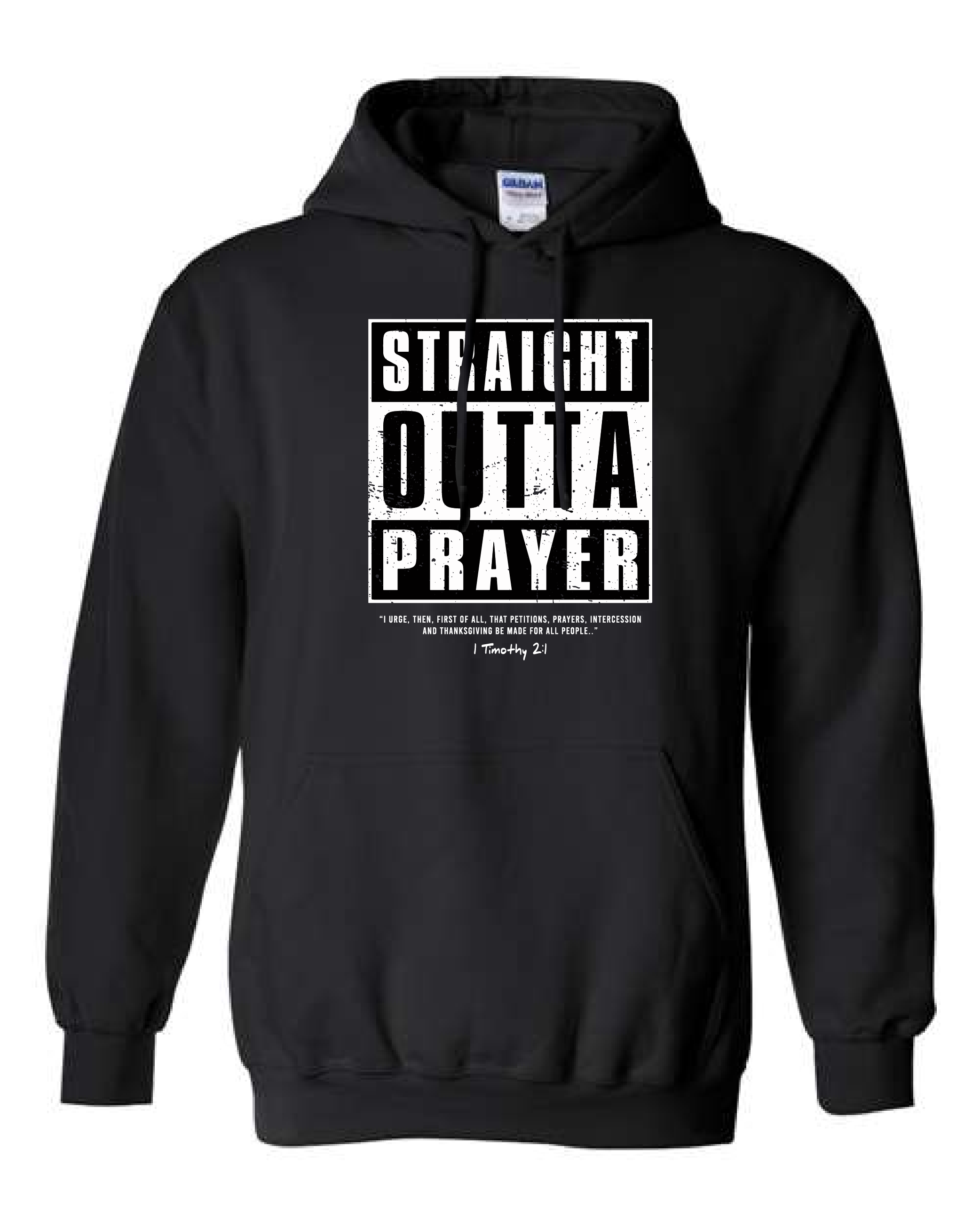 Straight Outta Prayer Lord of Lords Black Hoodie