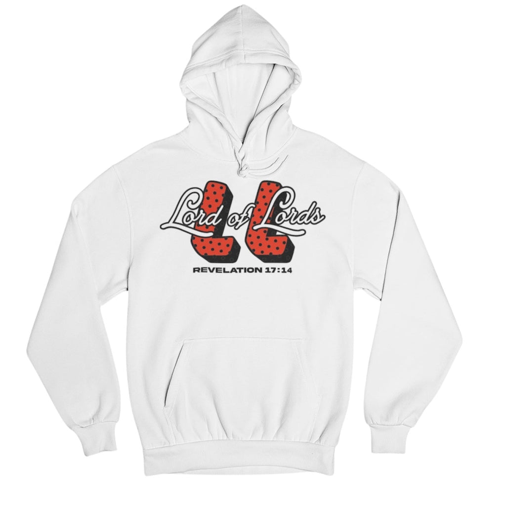 Revelation 17:14 Lord of Lords Brand Logo White Hoodie