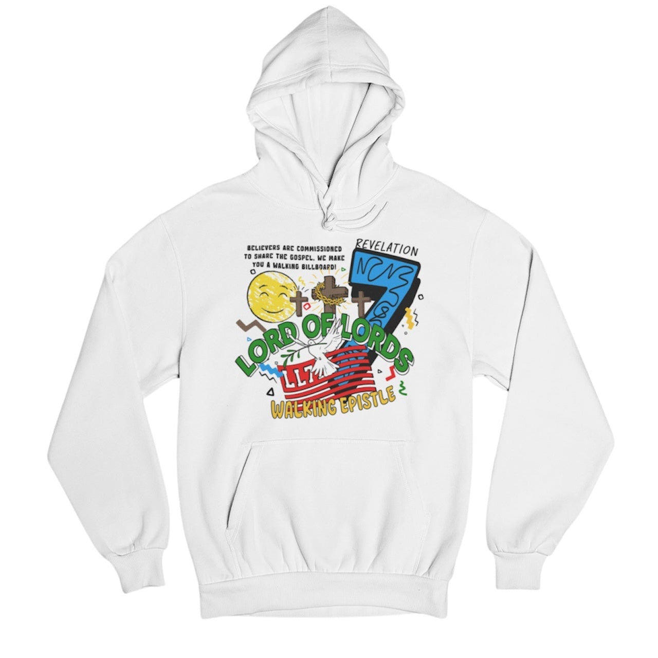 Lord of Lords Brand 7 Theme White Hoodie