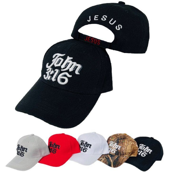 John 3:16 Hat - Baseball Caps 5 Colors 1 size fits all